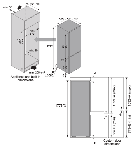 hafele inbuilt fridge